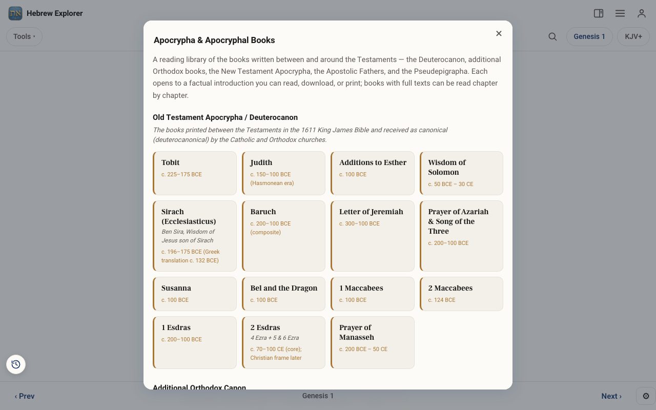 The Apocrypha library