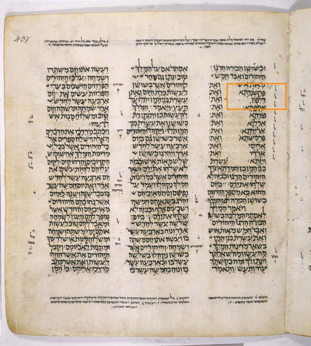 The Diminished Sons of Haman — Esther 9:7–9 in the Leningrad Codex